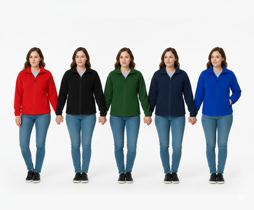 Womens fleece jacket full - jacket, zip