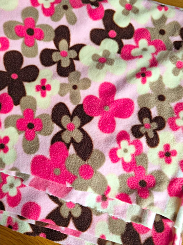Pink floral anti pill - floral, fleece