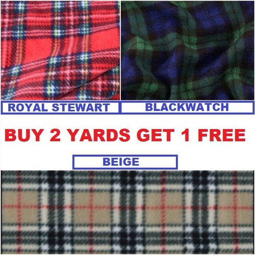 Tartan anti pill polar fleece - tartan,