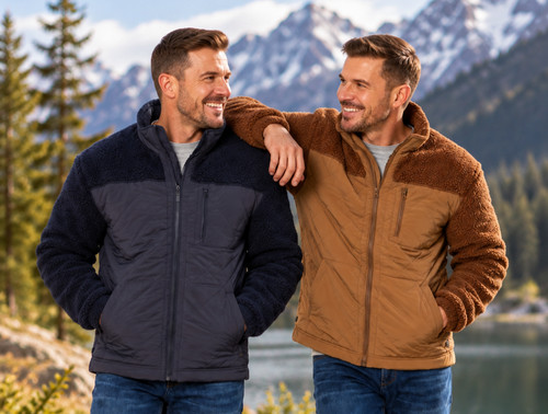 Thick mens padded jacket - thick,