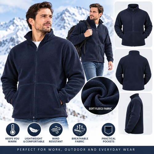 Winter mens fleece work jacket - winter,