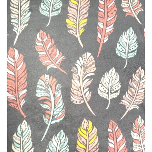 Feather fleece fabric - feather,