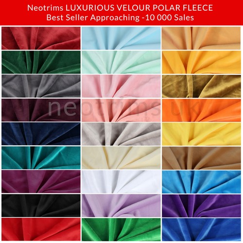 Velour polar fleece fabric - fleece,